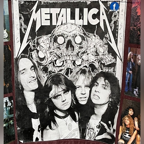 Metallica Pit Stop Brick Red Denim Jacket Adult M Heavy Metal Retro Streetwear - Picture 2 of 13